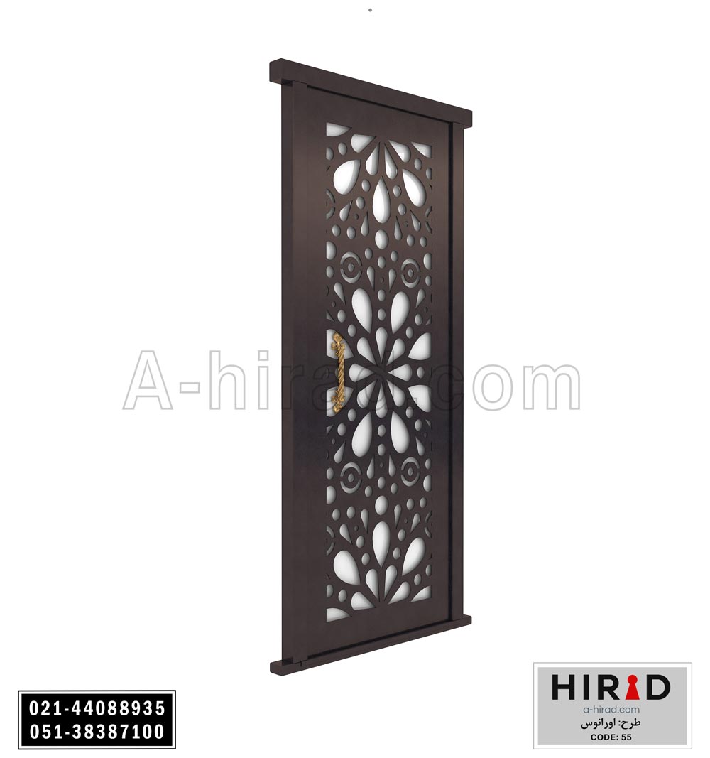 درب فلزی لیزری تک لنگه هیراد کد 1055 عرض 108 ارتفاع 223 